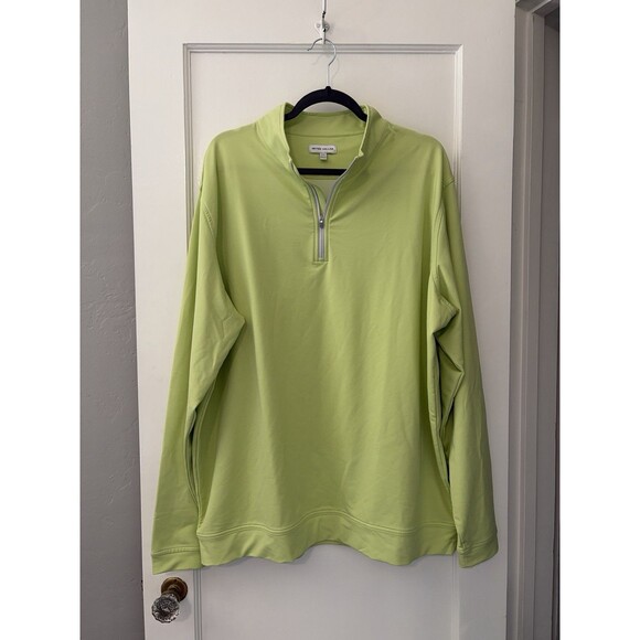 Peter Millar Other - Peter Millar Perth Melange Quarter Zip Mens XXL 2XL Spritzer Green Golf Pullover